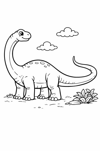 Diplodocus dinosaur coloring sheet