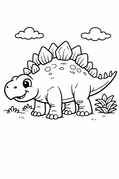 Stegosaurus dinosaur coloring sheet