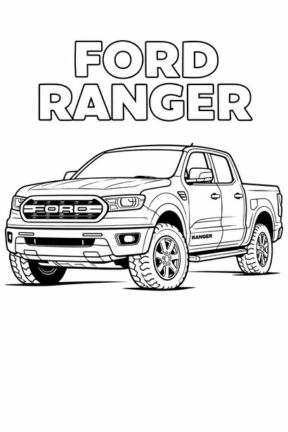 Ford Ranger coloring sheet