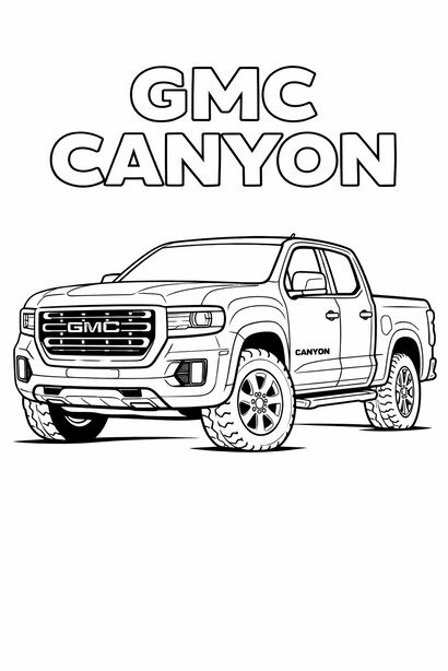 GMC Canyon coloring sheet